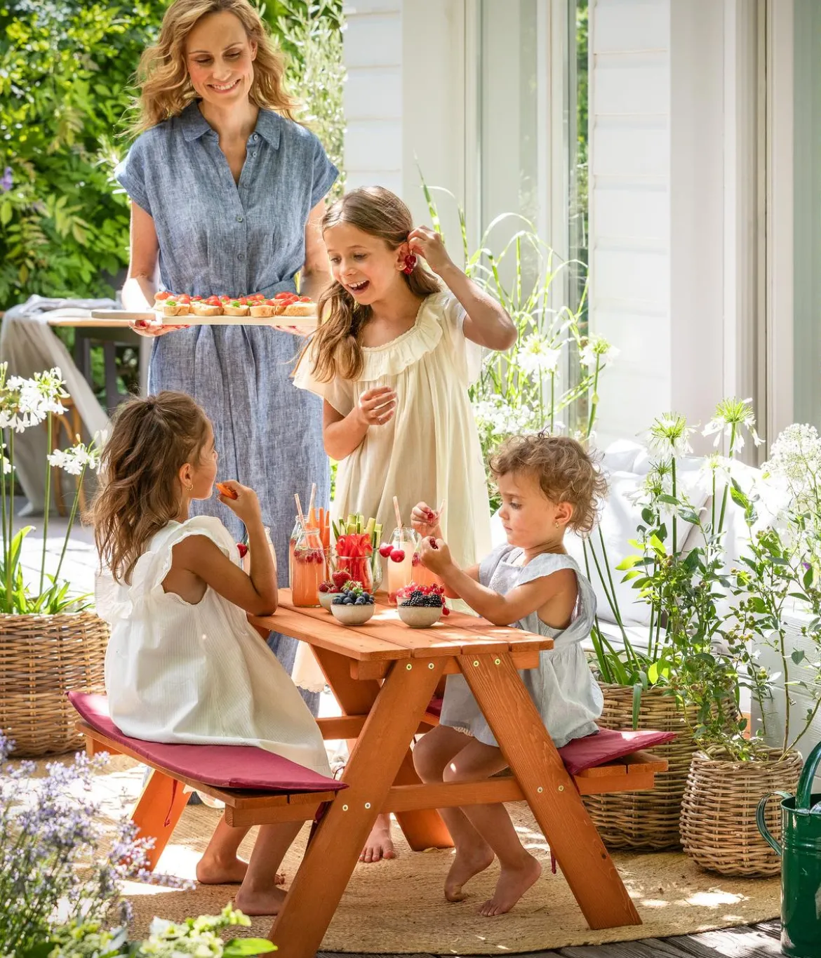 Habau Kinder Picknickbank, 89 x 79 x 50 cm