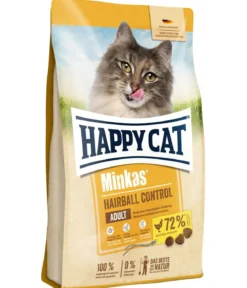 Happy Cat Trockenfutter für Katzen Minkas Hairball Control, Geflügel