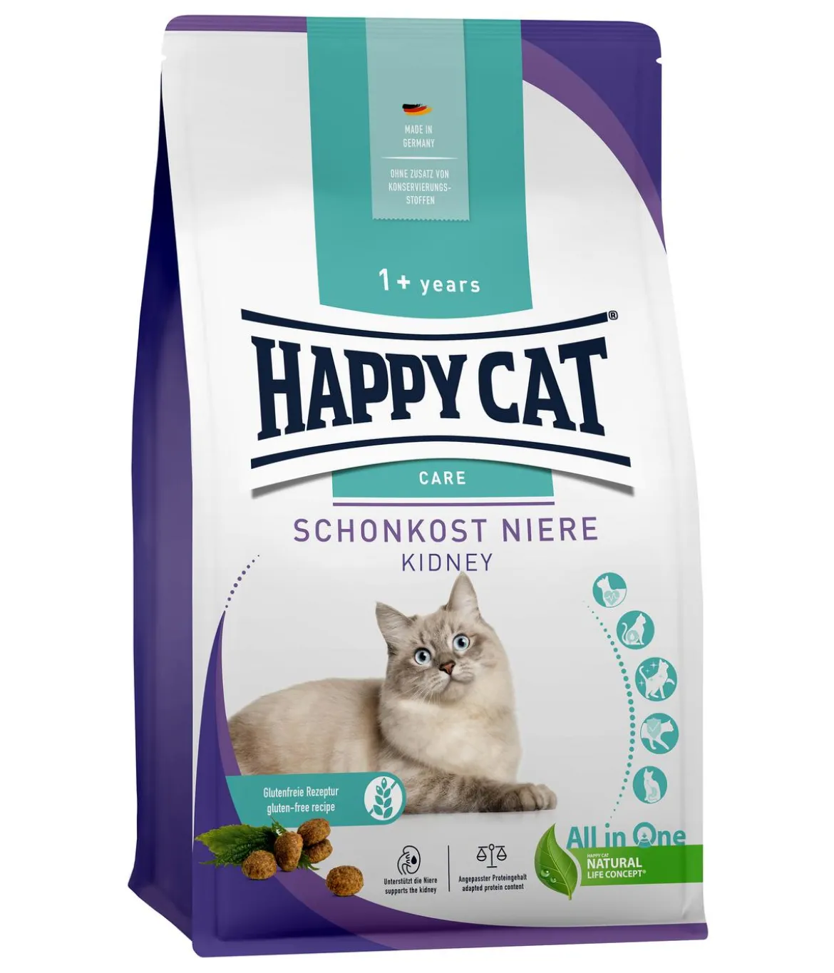 Happy Cat Trockenfutter für Katzen Care Schonkost Niere