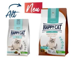 Happy Cat Trockenfutter für Katzen Care Haut & Fell
