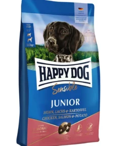 Happy Dog Trockenfutter für Hunde Supreme Sensible Junior, Huhn, Lachs & Kartoffel