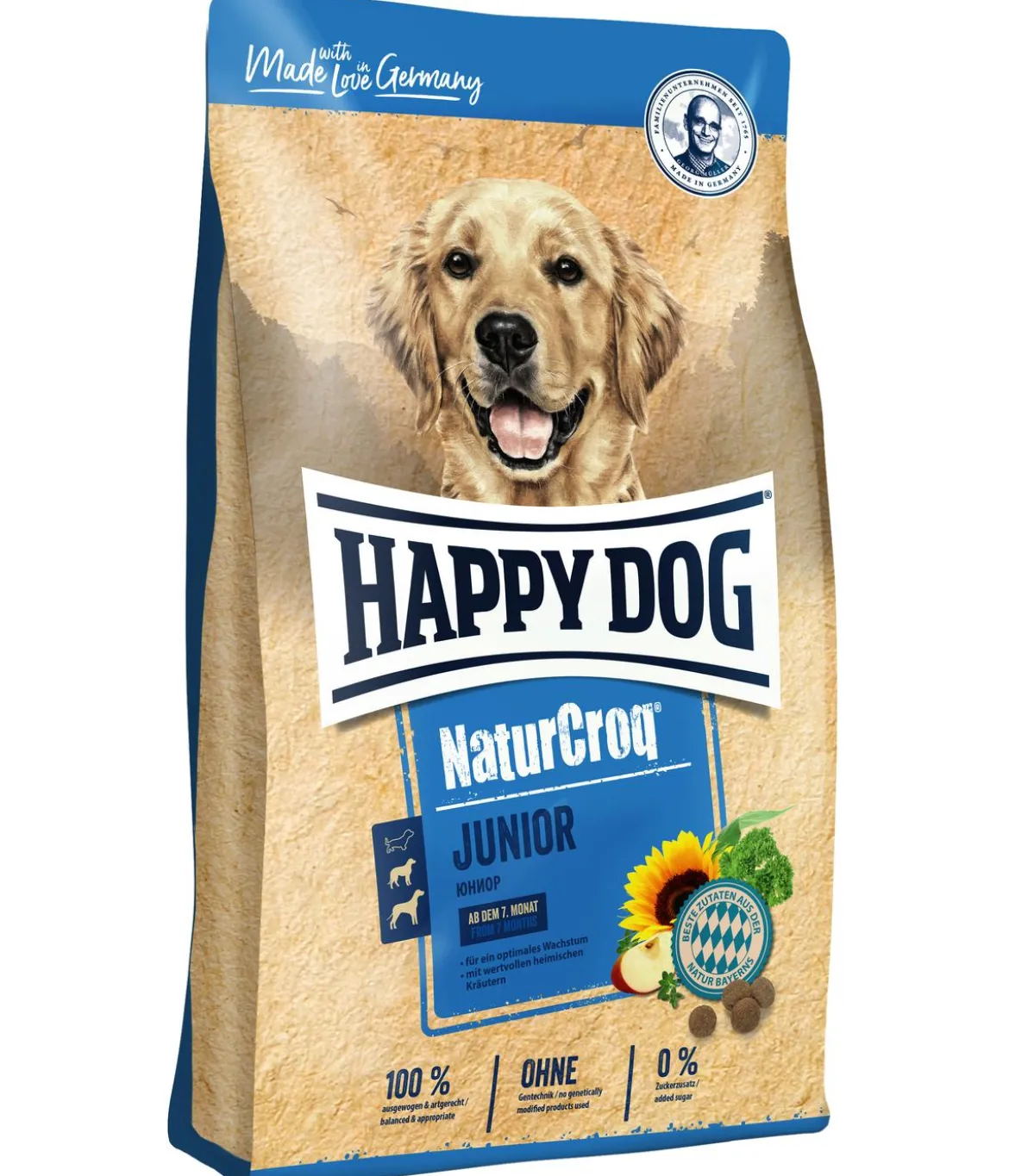 Happy Dog Trockenfutter für Hunde NaturCroq Junior, Geflügel