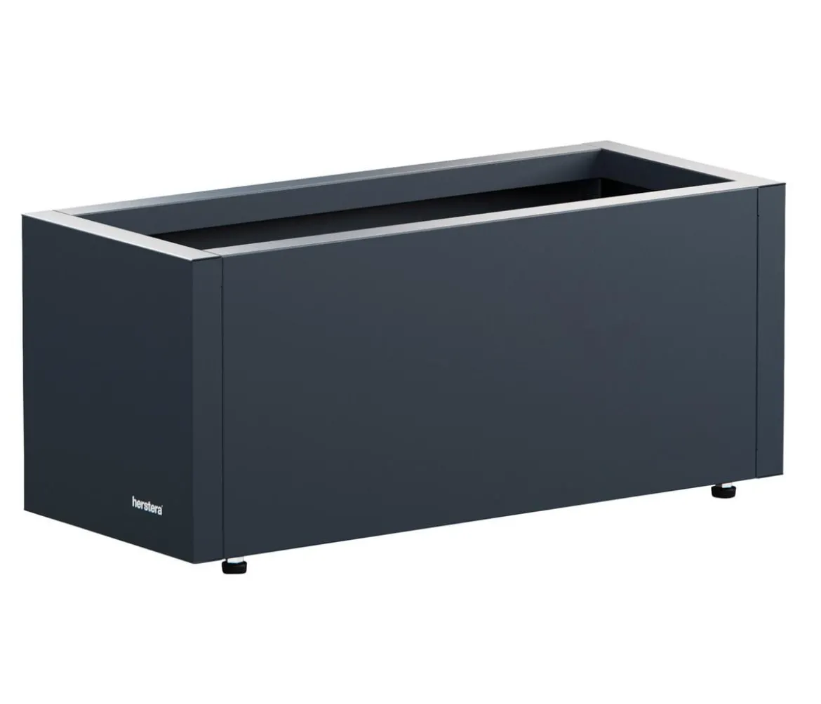 Herstera Metall-Pflanzkasten Cube Balcony LED, rechteckig, anthrazit