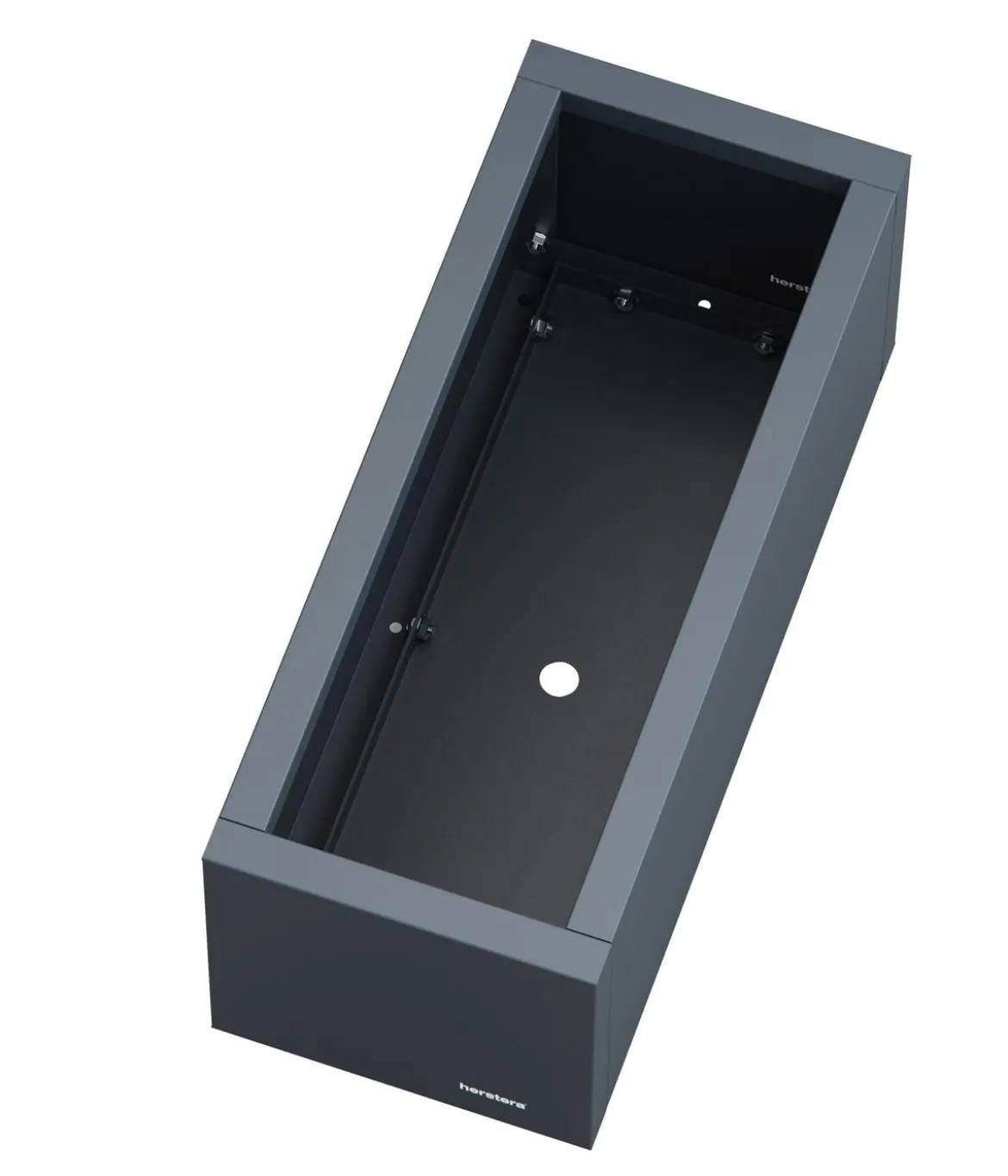 Herstera Metall-Pflanzkasten Cube Balcony LED, rechteckig, anthrazit