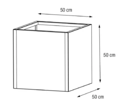 Herstera Metall-Pflanzkasten Cube LED, quadratisch, anthrazit