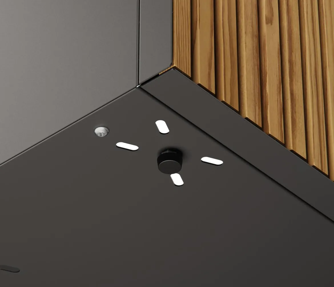 Herstera Metall-Pflanzkasten Deco Planter LED, rechteckig, schwarz/natur