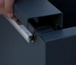 Herstera Metall-Pflanzkasten Cube Xic LED, rechteckig, anthrazit