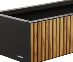 Herstera Metall-Pflanzkasten Deco Planter Xic, rechteckig, schwarz/natur