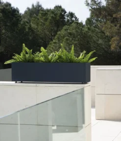 Herstera Metall-Pflanzkasten Cube Balcony, rechteckig, anthrazit
