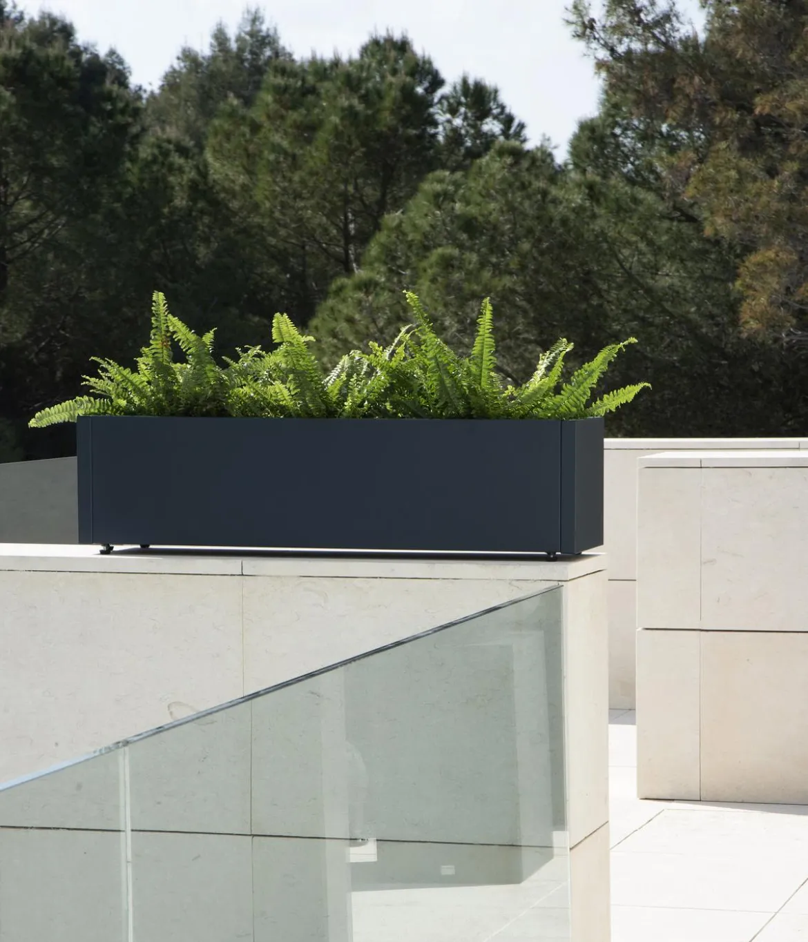 Herstera Metall-Pflanzkasten Cube Balcony, rechteckig, anthrazit