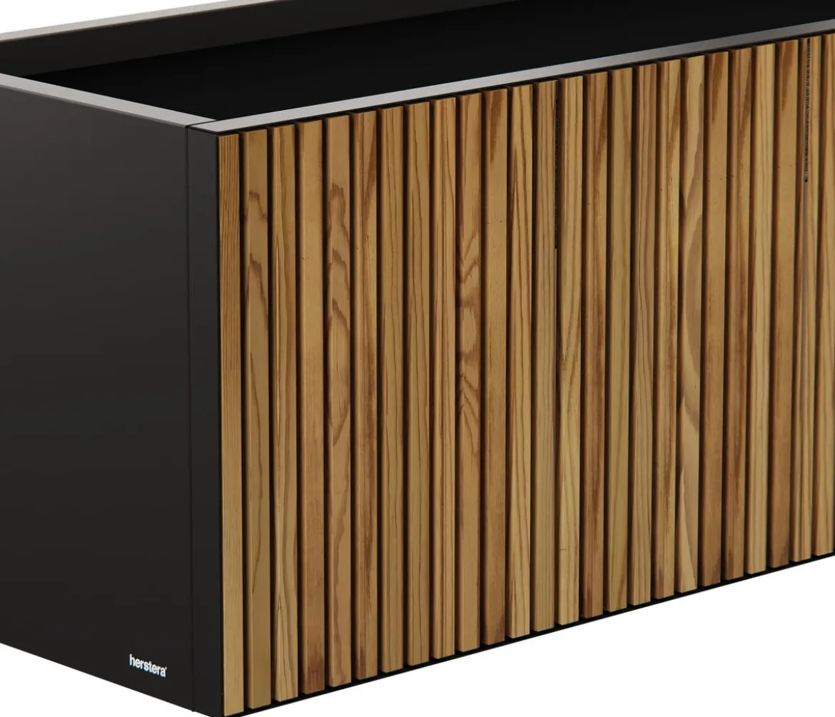 Herstera Metall-Pflanzkasten Deco Planter, rechteckig, schwarz/natur