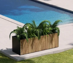 Herstera Metall-Pflanzkasten Deco Planter, rechteckig, schwarz/natur
