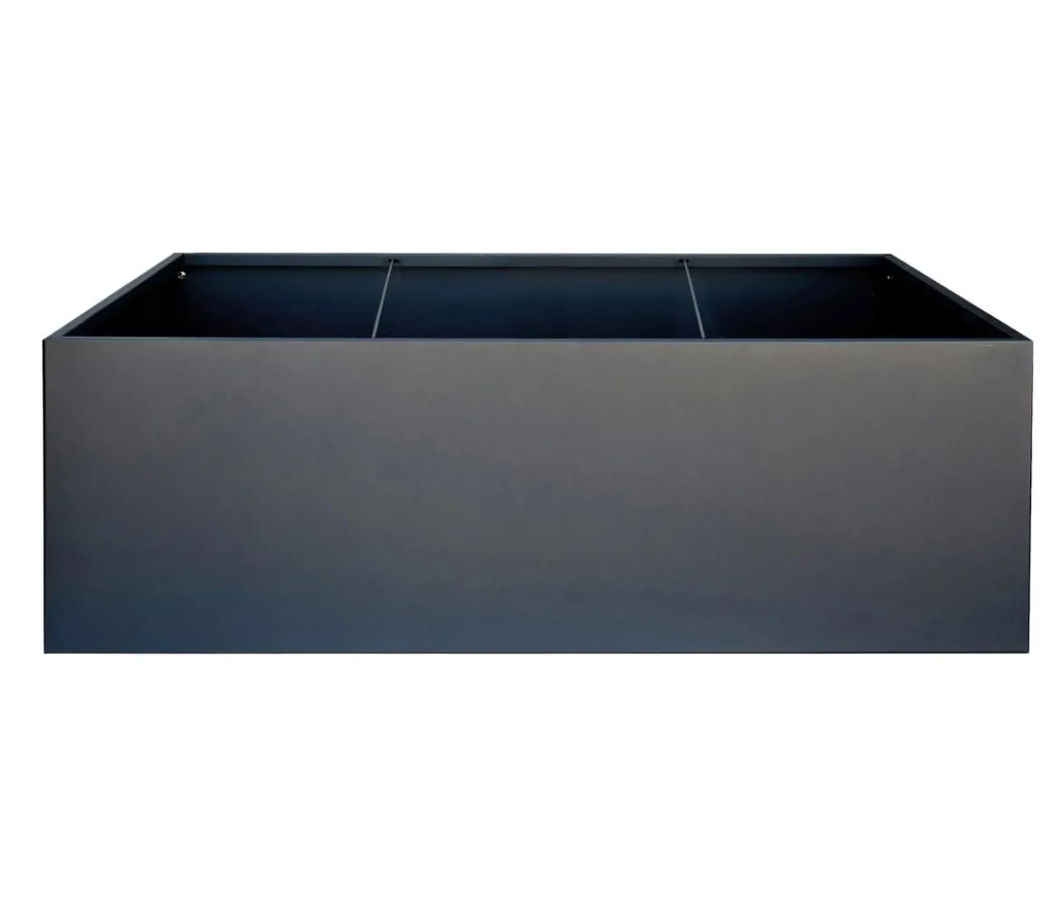 Herstera Metall-Pflanzkasten Cube Edge, rechteckig, anthrazit, ca. B150 cm