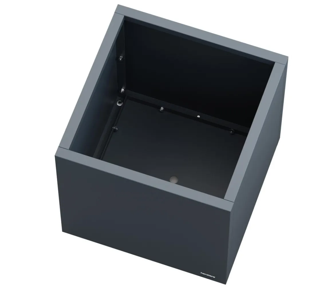 Herstera Metall-Pflanztopf Cube, quadratisch, anthrazit