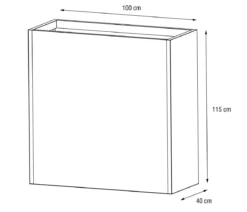 Herstera Metall-Raumtrenner Cube, rechteckig, anthrazit