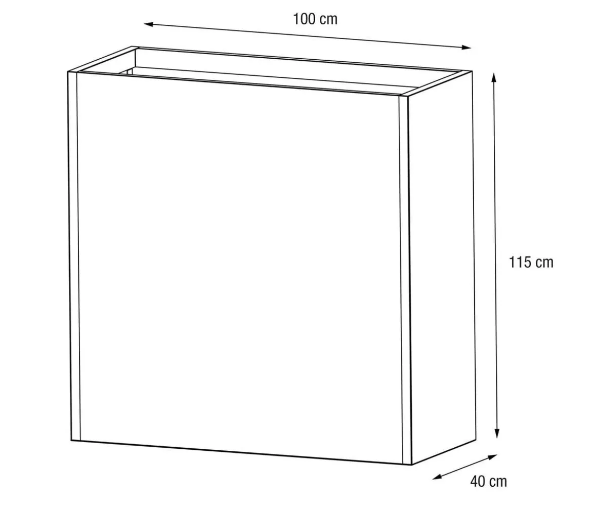 Herstera Metall-Raumtrenner Cube, rechteckig, anthrazit