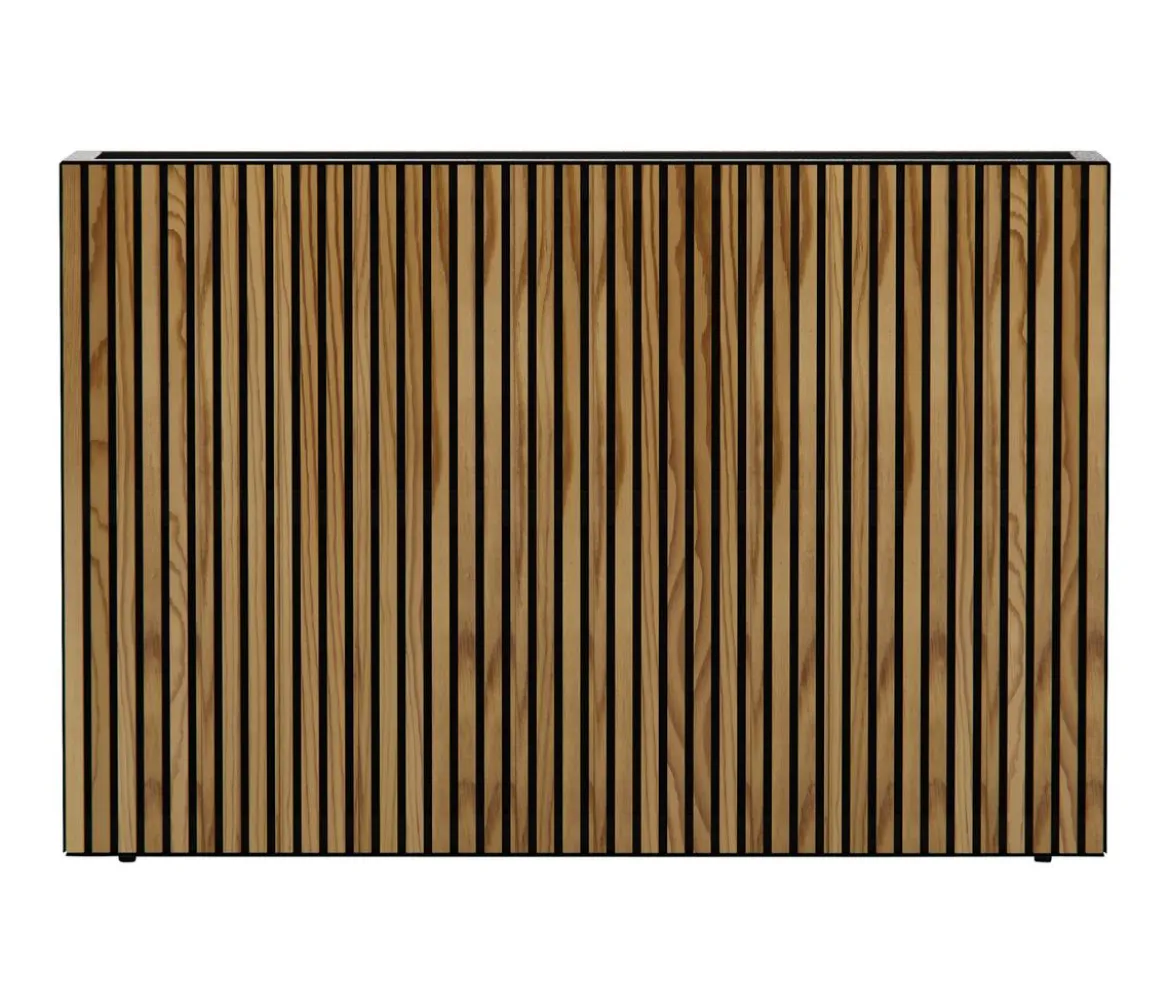 Herstera Metall-Raumtrenner Deco Planter, rechteckig, schwarz/natur