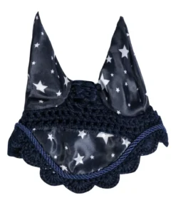HKM KIDS Hobby Horsing Fliegenhaube mit Print, navy mit Sternenmuster