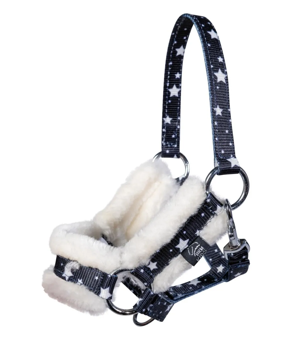 HKM KIDS Hobby Horsing Halfter und Strick mit Print, navy mit Sternenmuster