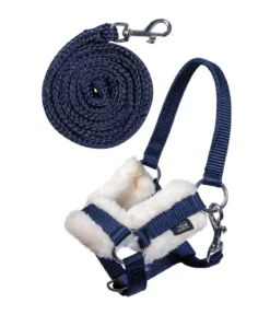 HKM KIDS Hobby Horsing Halfter und Strick, dunkelblau
