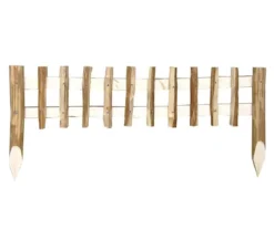Holzwerke Kübler Holz-Naturbeetzaun, natur, 100 x 25-45 cm