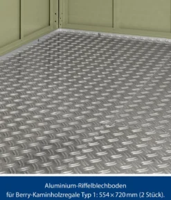 Hörmann Aluminium-Riffelblechboden für Berry-Kaminholzregal