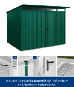 Hörmann Berry-Gerätehaus Classic-P Typ 3, ca. B312,7/H232,3/T283,4 cm