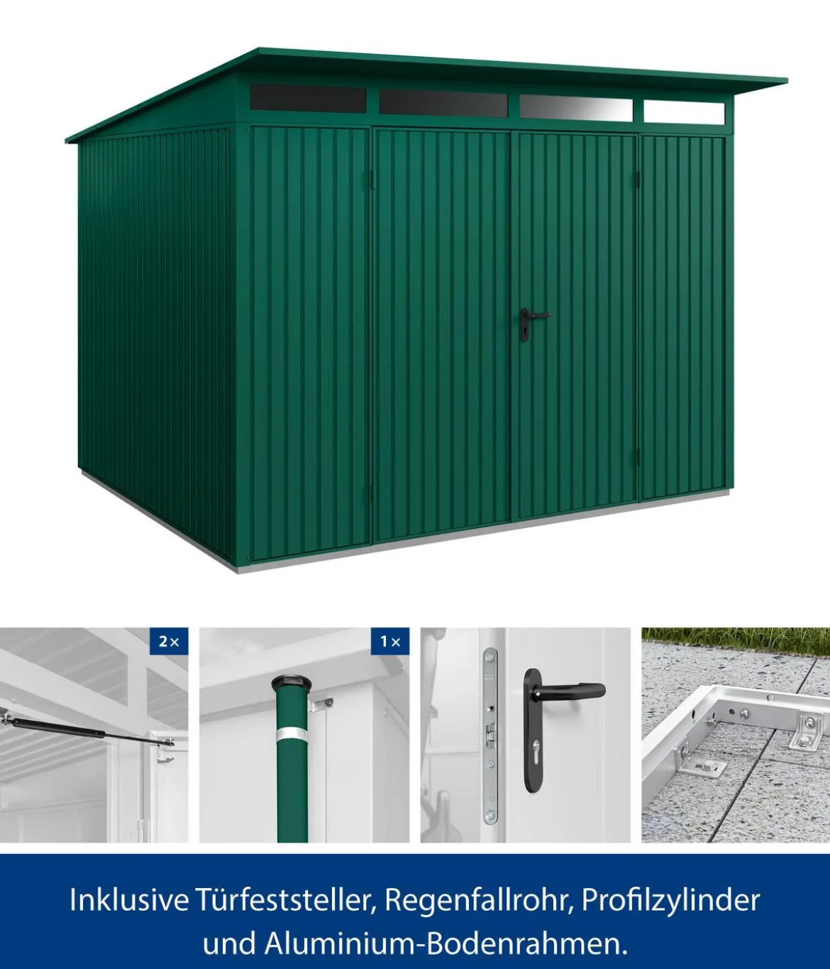 Hörmann Berry-Gerätehaus Classic-P Typ 3, ca. B312,7/H232,3/T283,4 cm