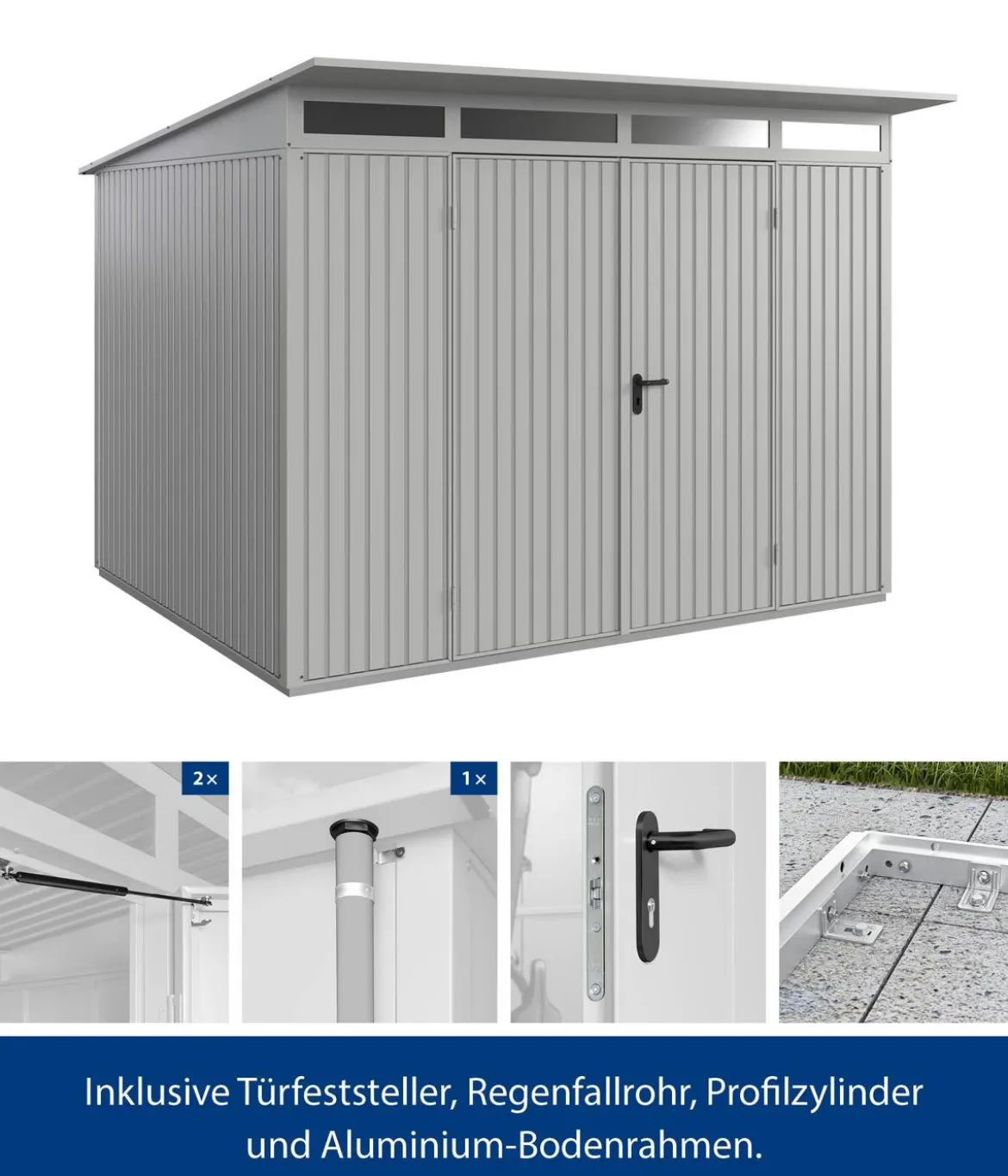 Hörmann Berry-Gerätehaus Classic-P Typ 3, ca. B312,7/H232,3/T283,4 cm