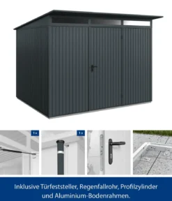 Hörmann Berry-Gerätehaus Classic-P Typ 3, ca. B312,7/H232,3/T283,4 cm
