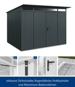 Hörmann Berry-Gerätehaus Classic-P Typ 3, ca. B312,7/H232,3/T283,4 cm