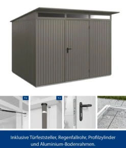 Hörmann Berry-Gerätehaus Classic-P Typ 3, ca. B312,7/H232,3/T283,4 cm