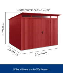 Hörmann Berry-Gerätehaus Classic-P Typ 3, ca. B312,7/H232,3/T283,4 cm