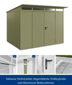 Hörmann Berry-Gerätehaus Classic-P Typ 3, ca. B312,7/H232,3/T283,4 cm