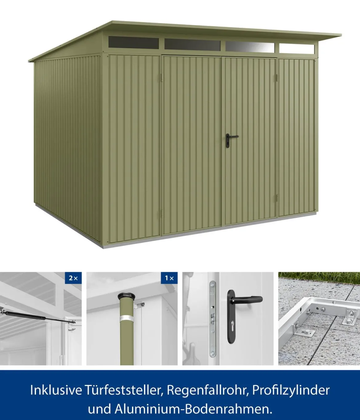 Hörmann Berry-Gerätehaus Classic-P Typ 3, ca. B312,7/H232,3/T283,4 cm