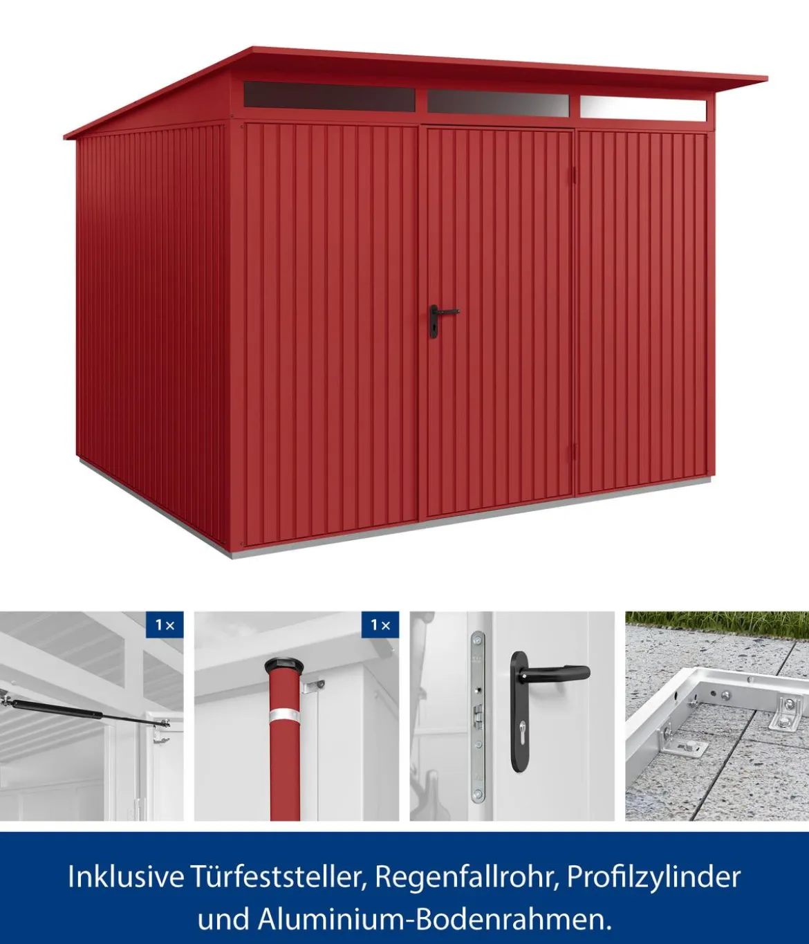 Hörmann Berry-Gerätehaus Classic-P Typ 3, ca. B312,7/H232,3/T283,4 cm
