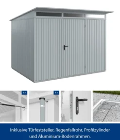 Hörmann Berry-Gerätehaus Classic-P Typ 3, ca. B312,7/H232,3/T283,4 cm