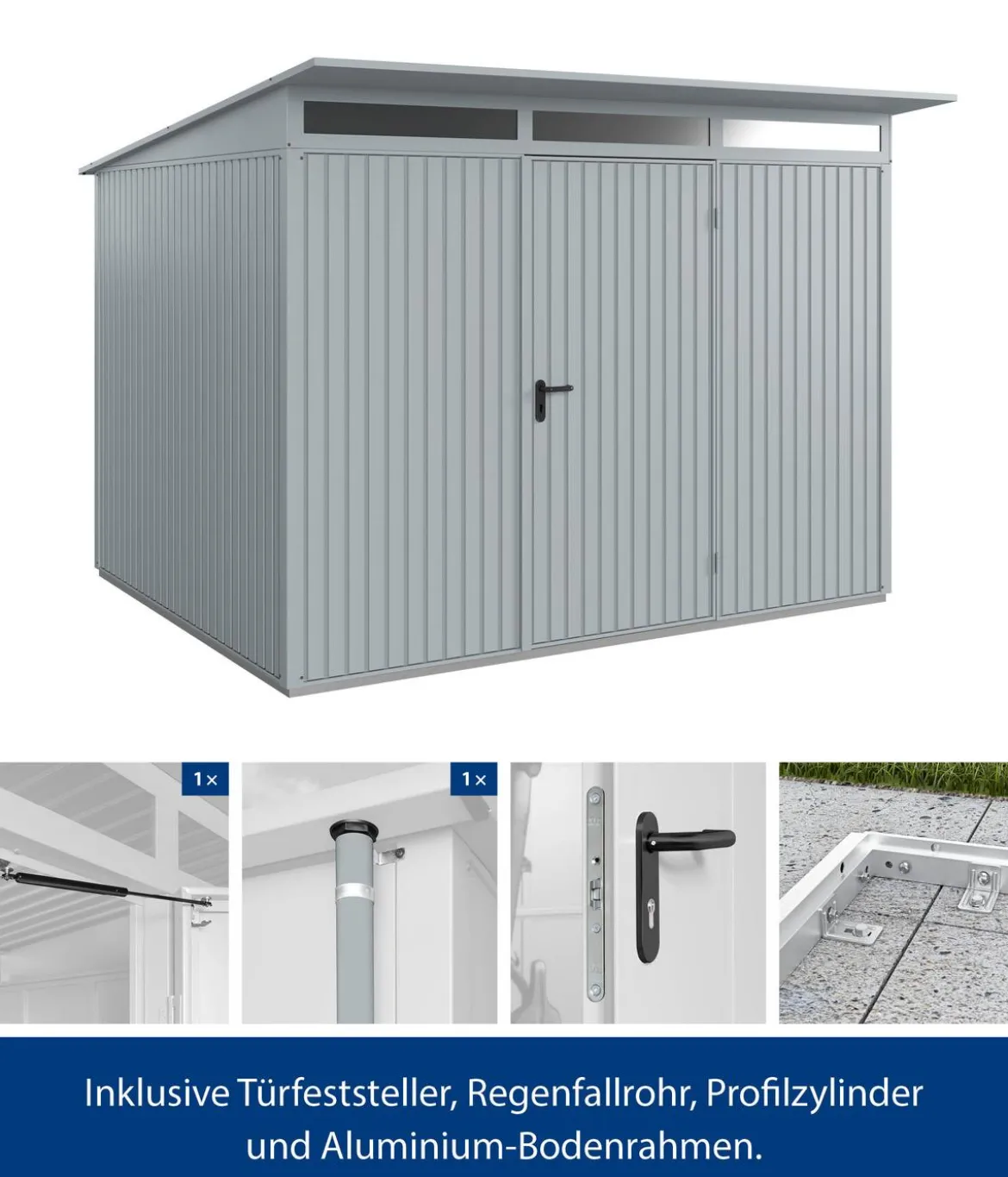 Hörmann Berry-Gerätehaus Classic-P Typ 3, ca. B312,7/H232,3/T283,4 cm
