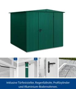 Hörmann Berry-Gerätehaus Classic-S Typ 2, ca. B258,8/H216/T247,7 cm