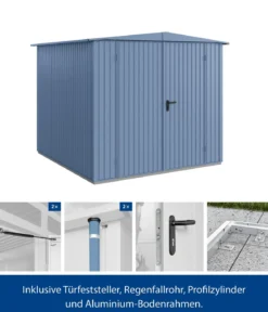 Hörmann Berry-Gerätehaus Classic-S Typ 2, ca. B258,8/H216/T247,7 cm