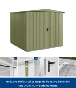 Hörmann Berry-Gerätehaus Classic-S Typ 2, ca. B258,8/H216/T247,7 cm