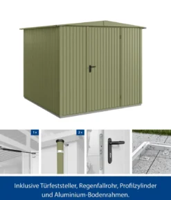 Hörmann Berry-Gerätehaus Classic-S Typ 2, ca. B258,8/H216/T247,7 cm