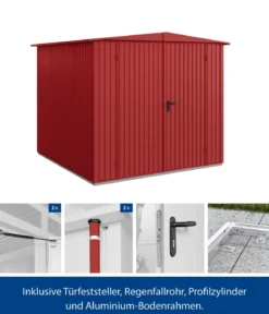 Hörmann Berry-Gerätehaus Classic-S Typ 2, ca. B258,8/H216/T247,7 cm
