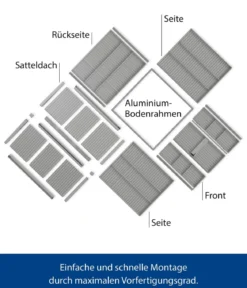 Hörmann Berry-Gerätehaus Classic-S Typ 2, ca. B258,8/H216/T247,7 cm