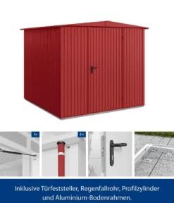 Hörmann Berry-Gerätehaus Classic-S Typ 2, ca. B258,8/H216/T247,7 cm