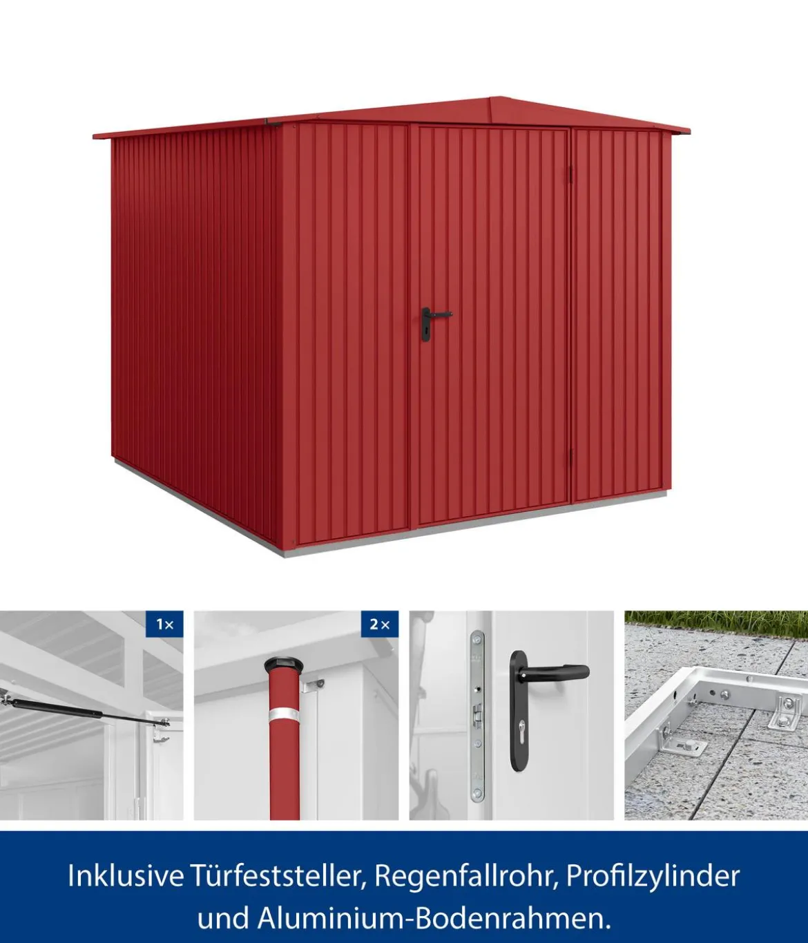 Hörmann Berry-Gerätehaus Classic-S Typ 2, ca. B258,8/H216/T247,7 cm