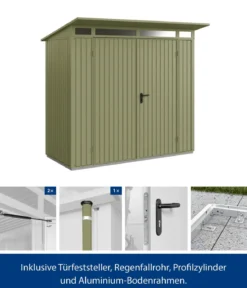 Hörmann Berry-Gerätehaus Classic-P Typ 1, ca. B247,9/H228,6/T153 cm