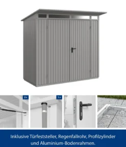 Hörmann Berry-Gerätehaus Classic-P Typ 1, ca. B247,9/H228,6/T153 cm