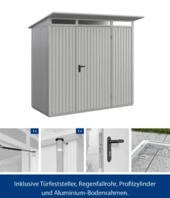 Hörmann Berry-Gerätehaus Classic-P Typ 1, ca. B247,9/H228,6/T153 cm