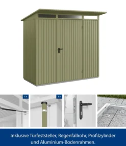 Hörmann Berry-Gerätehaus Classic-P Typ 1, ca. B247,9/H228,6/T153 cm